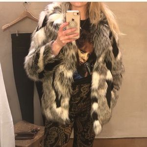 Anthropologie Seen Worn Kept Faux Fur Coat